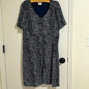 Polka Dot A-line midi dress